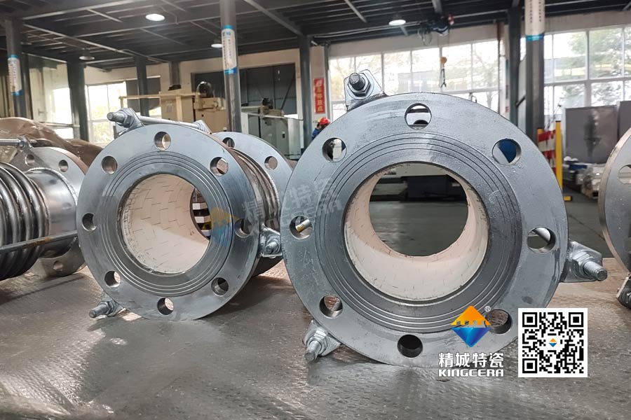 wear-resistant ceramic ring-lined expansion joints