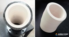 Ceramic rings lined pipe for chemical or fine powder convey system