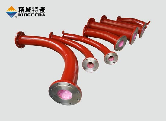 Wear resistant ceramic lined pipe bend
