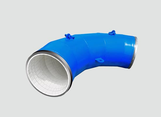 Wear resistant ceramic lined elbow