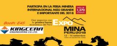 Kingcera will attend EXPO Mina Peru 2018