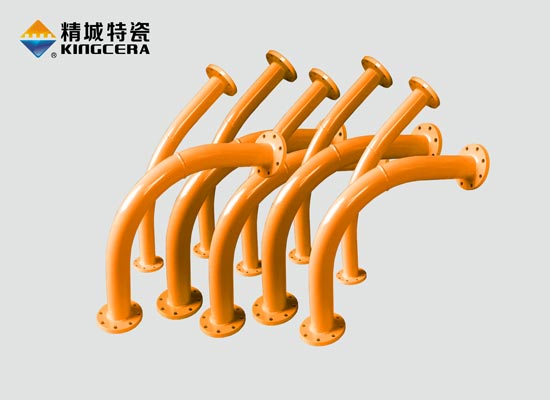 Wear resistant ceramic lined pipe bend