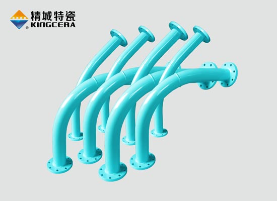 Wear resistant ceramic lined pipe bend