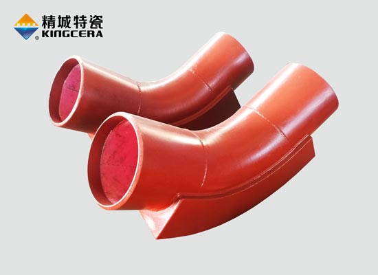 Backpack wear-resistant ceramic lined elbow-reinforced elbow