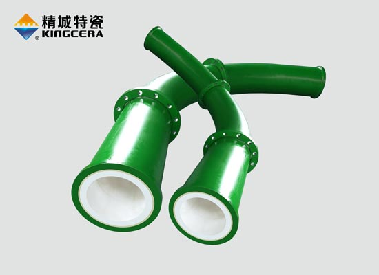 Ceramic composite wear resistant elbow