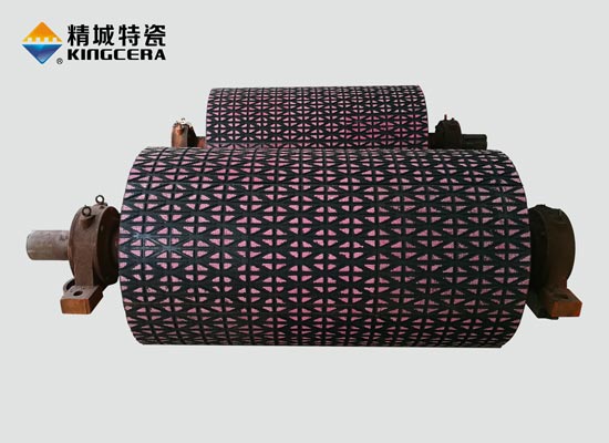 Wear resistant ceramic lined Pulley Lagging