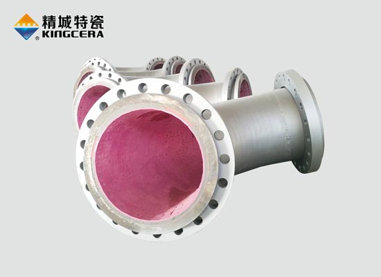 Stud welding type wear-resistant ceramic lined pipe