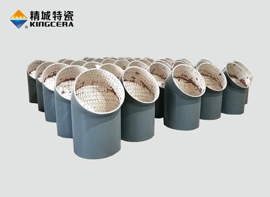Stud welding type wear-resistant ceramic lined pipe