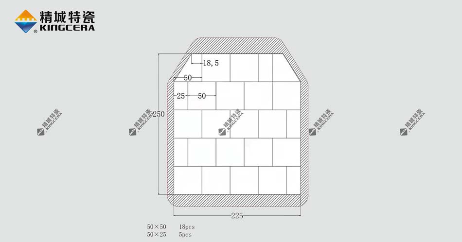 99%Alumina ceramic body armor plate