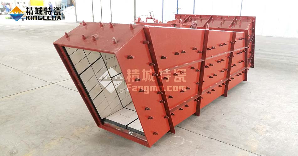Three-in-one wear ceramic chute liner