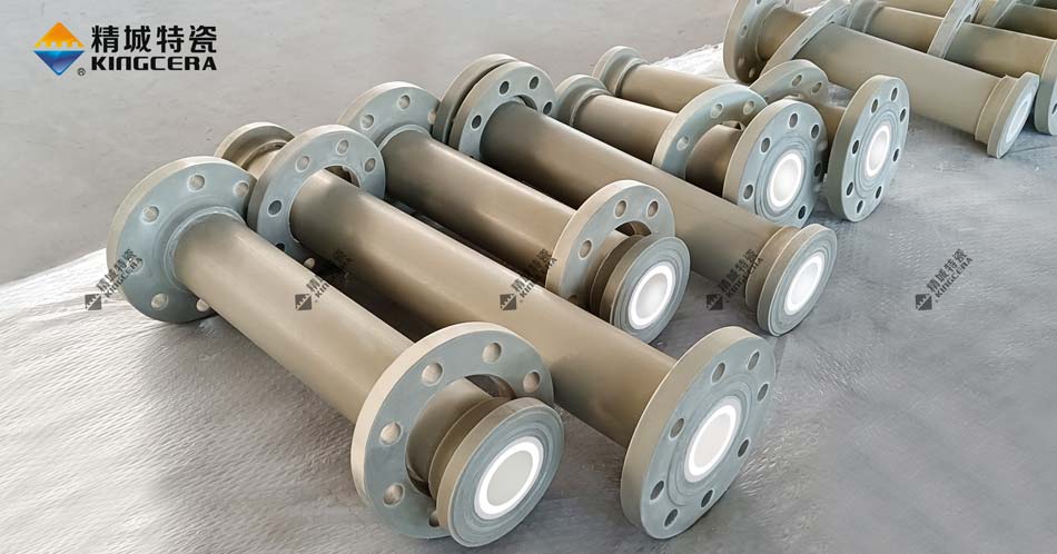 Ceramic lined polymer pipe