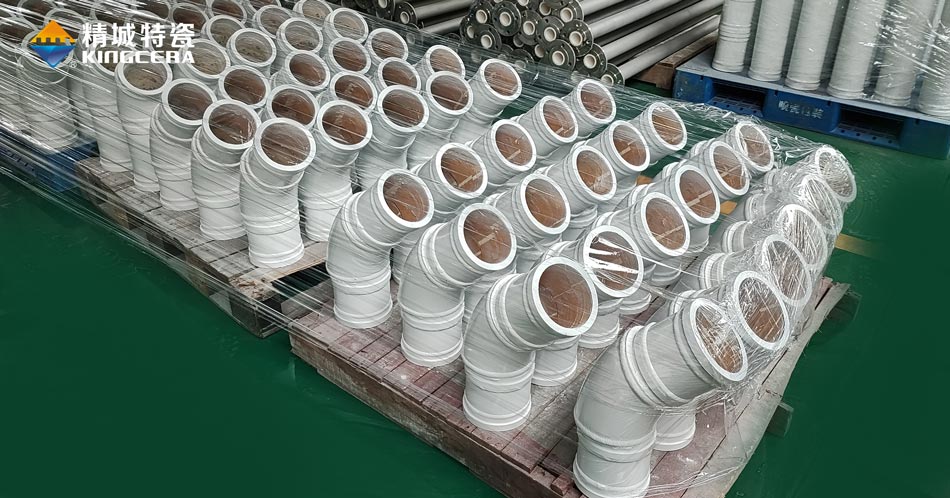 ARZ Reinforced Zirconia Ceramic Lined Pump Truck Elbow