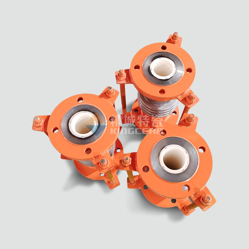 Corrugated Pipe Compensator | Expansion Joint Lined with Monolithic Ceramic Rings