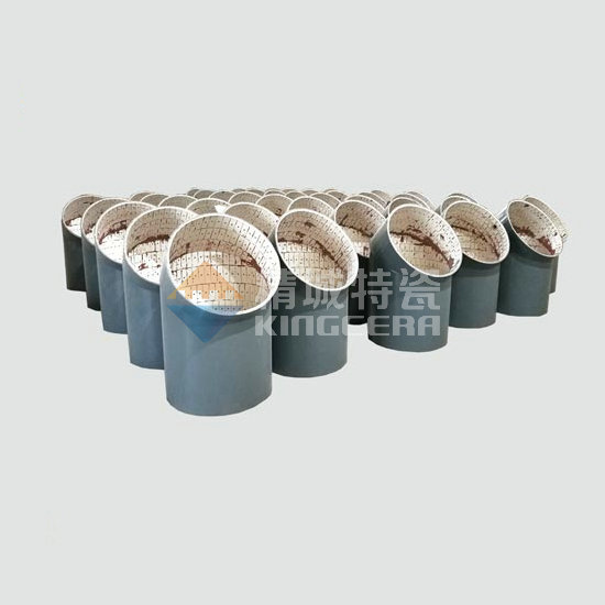 Stud welding type wear-resistant ceramic lined pipe